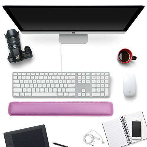 Wrist Rests,Keyboard Wrist Rest Pad,Pink PU Leather Palm Support Wrist Pad Wrist Cushion for Laptops/ Notebooks/ MacBooks//PC/Computer