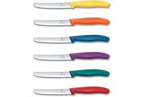 Victorinox Swiss Classic Kitchen Utility Knife,Set of 6, Multicolor, 4 inch