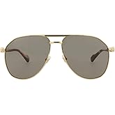 Gucci Aviator-Frame Metal Sunglasses