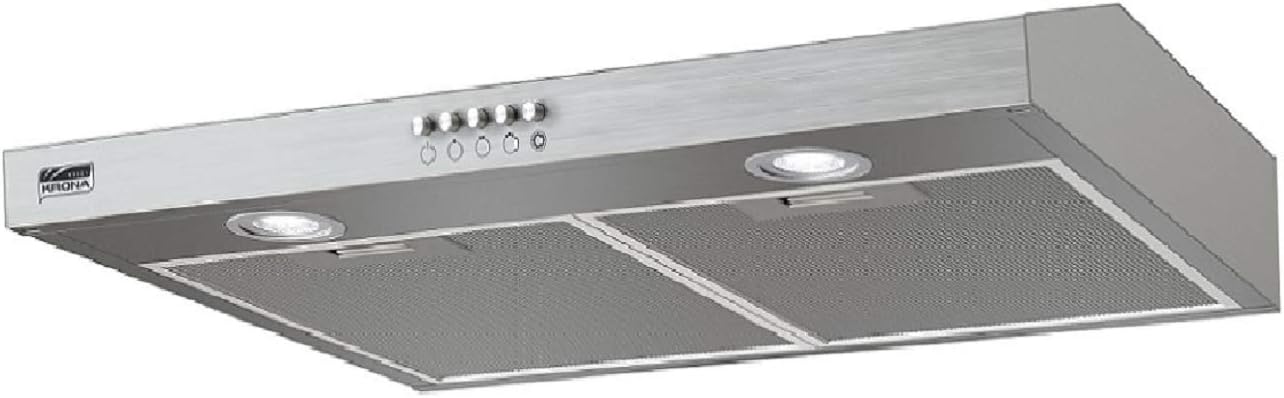 Krona Steel/JESSICA Slim 600 / Unterbauhaube/Dunstabzugshaube Edelstahl 60 cm, Abluft/Umluft Betrieb, inkl Aktivkohlefilter/max. Abluftleistung bis zu 350 m³/h (JESSICA Slim 600 Inox)