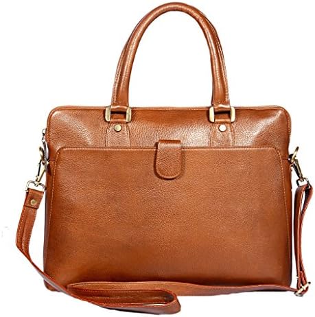 Leather Men's Leather Laptop Bags - Tan