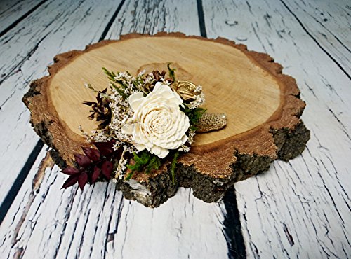 Wedding Table Centerpiece Made Of Sola Flowers In Burgundy Gold And Green Home Decor Handmade Products Rayvoltbike Com