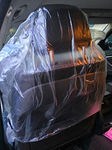Teemall 50pcs Car Disposable Plastic Waterproof Seat Cover