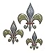 Deco 79 Metal Fleur De Lis Relief Wall Decor, Set of 3 15