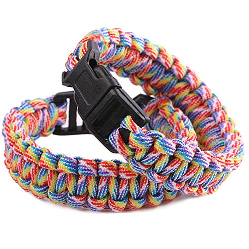 Squaregarden survival paracord bracelet outdoor wraps e…