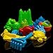 Fun Central 15 pc Beach Sand Toy Set in Zippered Bag for Toddlers & Kids - includes Beach Molds, Bucket & Shovel Tools