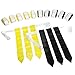 WYZworks 12 Player Adjustable Flag Football Set, 3 Flags per Belt, Hook and Loop Fastener, Nylon Belt w/Double D-Ring Closure, 18 Yellow and 18 Black Flags for Adults and Youth, 36 Flags total
