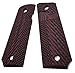 EXEL Cool Hand 1911 Full Size G10 Slim Grips, 3/16 Thin, Big Scoop, Ambi Safety Cut, OPS Texture, These Grips Only Work with Short Bushings, Red/Black, HH1S-J1S-15