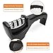 Fubosi Knife Sharpener-Kitchen Knife Sharpener 3 Stage Diamond Knife Edge Grip Sharpening Tool Sharpens Dull Knives Quickly for Ceramic, Straight and Serrated Chef Knives (Knife sharpener)