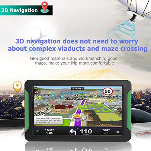 Lesgos Car GPS, 7 Inch 8GB 40 Languages HD Resistor Waterproof Navigation System Vehicle GPS Units & Equipment for Cars Lifetime Map Updates Touch Screen Real Voice Direction Vehicle GPS Navigator - Thumbnail 6