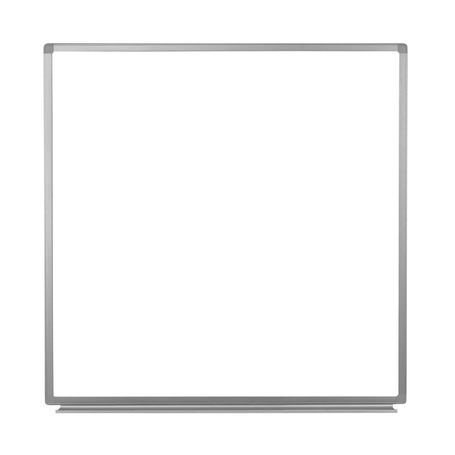 Photo 1 of (DAMAGED) (USED/FAIR) Luxor Home Office School Wall-Mounted Magnetic Dry Erase Whiteboard with Aluminum Frame - 48"W x 48"H