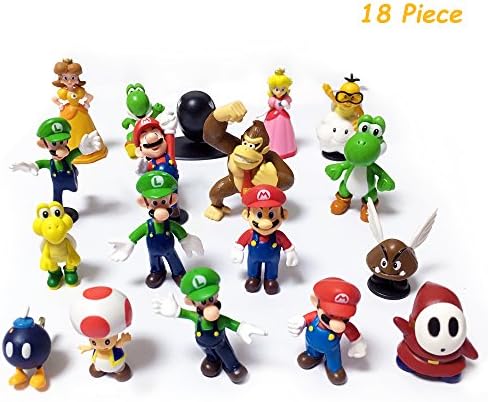 Warmbear Super Mario Brothers Action Figures, 18 Piece, 2''