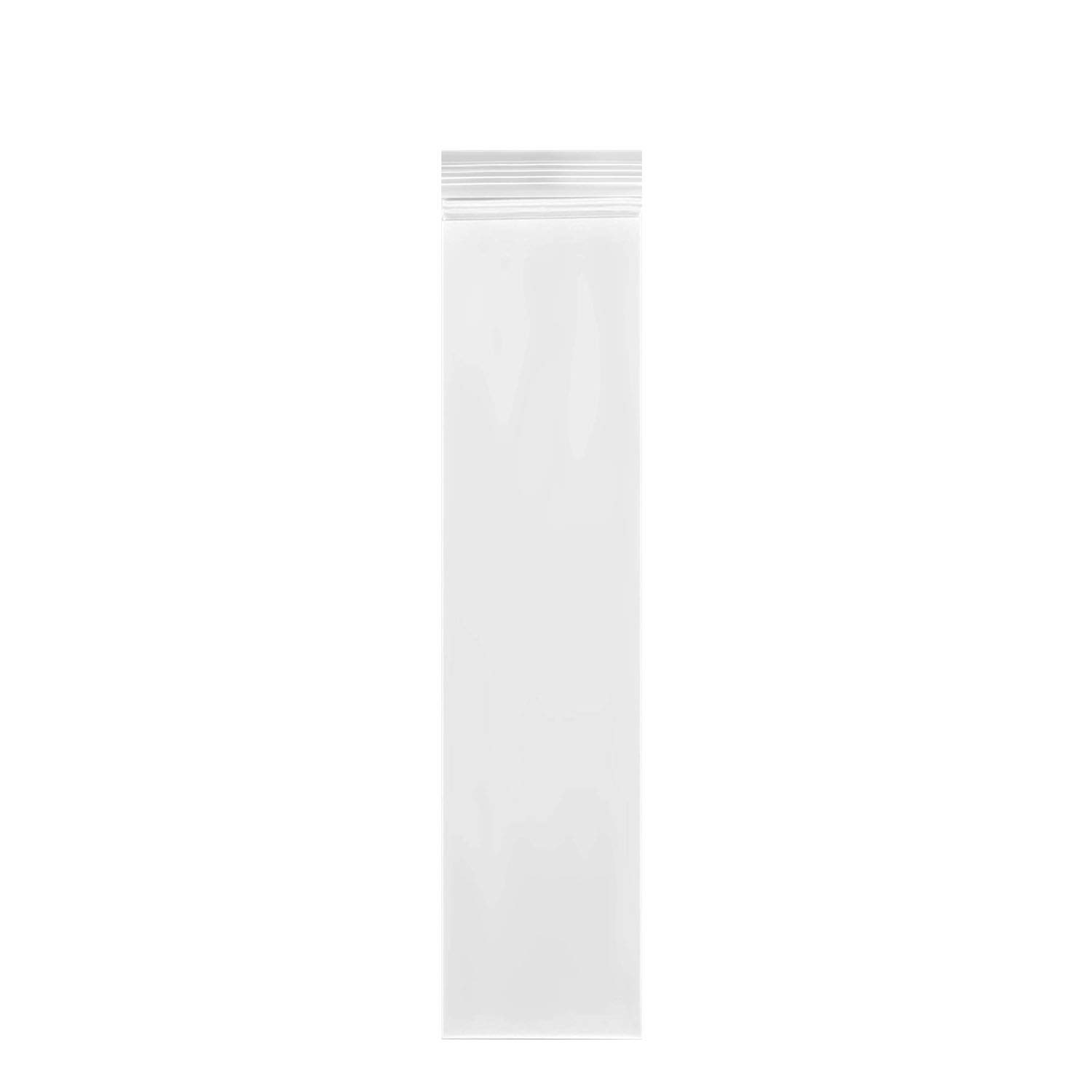 Photo 1 of 100 Count Clear Resealable Tall Thin Zip Bags, Long Thin Ziplock Bags - 2.7" x 13.7" (7 x 35 cm)