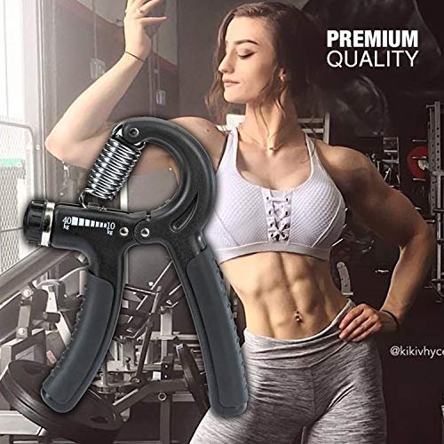 YOGU Forearm Hand Grip Strengthener Trainer Adjustable Resistance 20-80 Lb Workout Hand Exerciser for Athletes and Musicians Fitness Guitar Pianist Hand Rehabilitation Training Squeezer Grippers