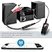 Bluetooth Receiver,HonShoop Wireless Music Adapter with HD Microphone and 3.5mm Aux Cable Output,Hands Free Calling for Wired Headphones/Headsets/Car/Home Audio Music Streaming Sound System - Black