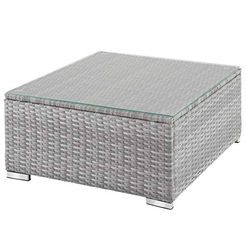 BJYX Poly Rattan Garnitur Sitzgruppe Rattanmöbel Sofa Möbel Gartengarnitur Lounge Top (Color : Hellgrau) – Bild 8