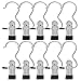 BEWISHOME 20 PCS Laundry Hook Boot Hanging Hold Clips Portable Hanging Hooks Home Travel Hangers Clothing Clothes Pins, Chrome FYC01S