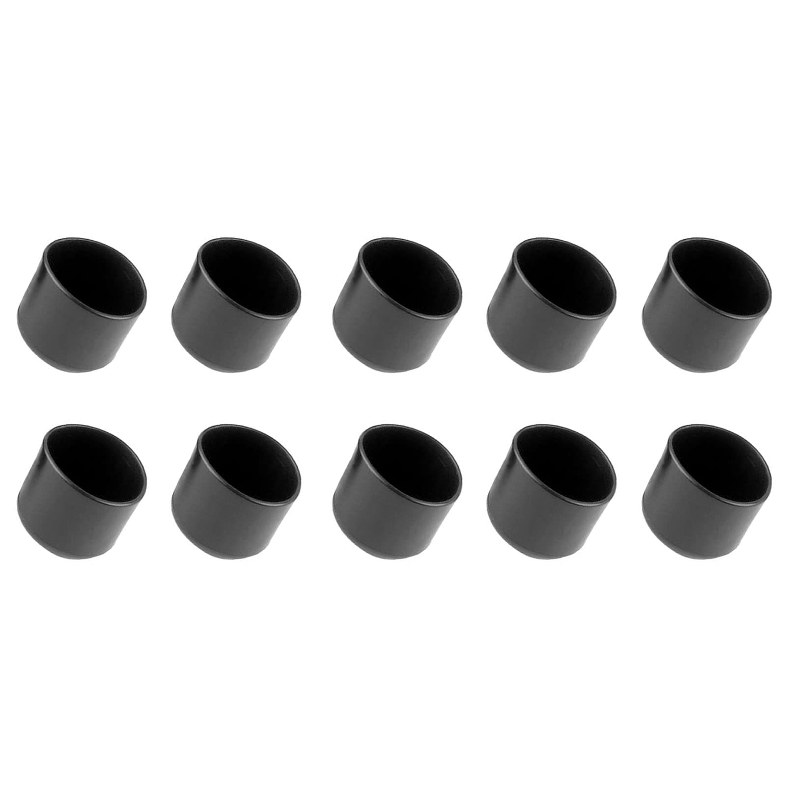 METALLIXITY Chair Leg End Cover (19mm Dia) 10Pcs, PVC Furniture Feet Caps Floor Protector - for Sofa Table Patio Chairs, Black