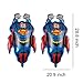 9Pcs Superman Foil Balloons for Children's Birthday Party Supplies Decorations