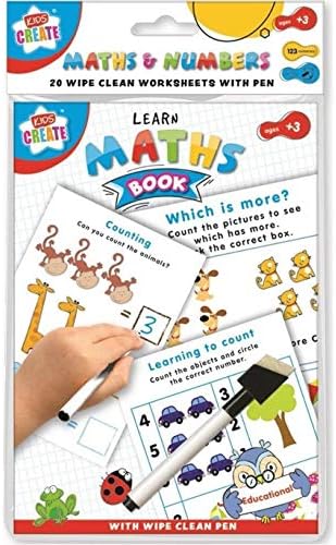 20 x Maths & Numbers Wipe Clean Worksheets Workbooks School Educational Practice