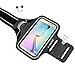 Galaxy S7 Edge / S6 Edge Plus Armband, J&D Sports Armband for Samsung Galaxy S7 Edge / S6 Edge Plus, Key holder Slot, Perfect Earphone Connection while Workout Running - Black