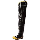 LaCrosse Men's Economy Hip Boot 32" black ST Work Boot | Waterproof Rubber Construction, Diamond Bar Outsole, Slip Resistant Traction, EVA Footbed, Internal Pull Loops
