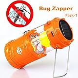 GlowSunny Led Lantern Ultra Light Solar Panel Charger Portable Collapsibel Outdoor&Indoor Flashlight Tent Light For Camping, Home, Garden Pack-1