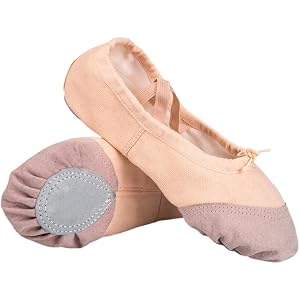 Women's Dance Shoes, Women Canvas Ballet Slippers Soft-Soled Practice Professional Ballet Shoes