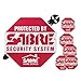 SABRE Home Security Alarm Yard Sign and 5 Window Decal Stickers Crime Deterrent primary