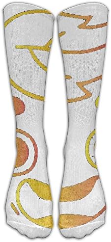 Gold Guava Juice Face Tube Socks For Women &amp; Men - Graduated Athletic Fit For Running, Nurses, Flight Travel, Skiing &amp; Maternity Pregnancy - Boost Stamina &amp; Recovery