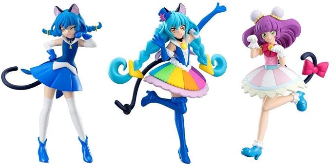Amazon スター トゥインクルプリキュア キューティーフィギュア3 アソート3種 1 キュアコスモ 2 キューティーユニ 3 宇宙アイドルマオ バンダイ 食玩 通販