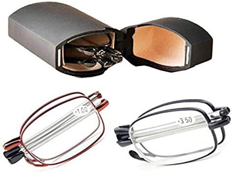 WEARKAPER 2 Pairs Folding Metal Frame Reading Glasses Presbyopic Eyeglasses (+2.75)