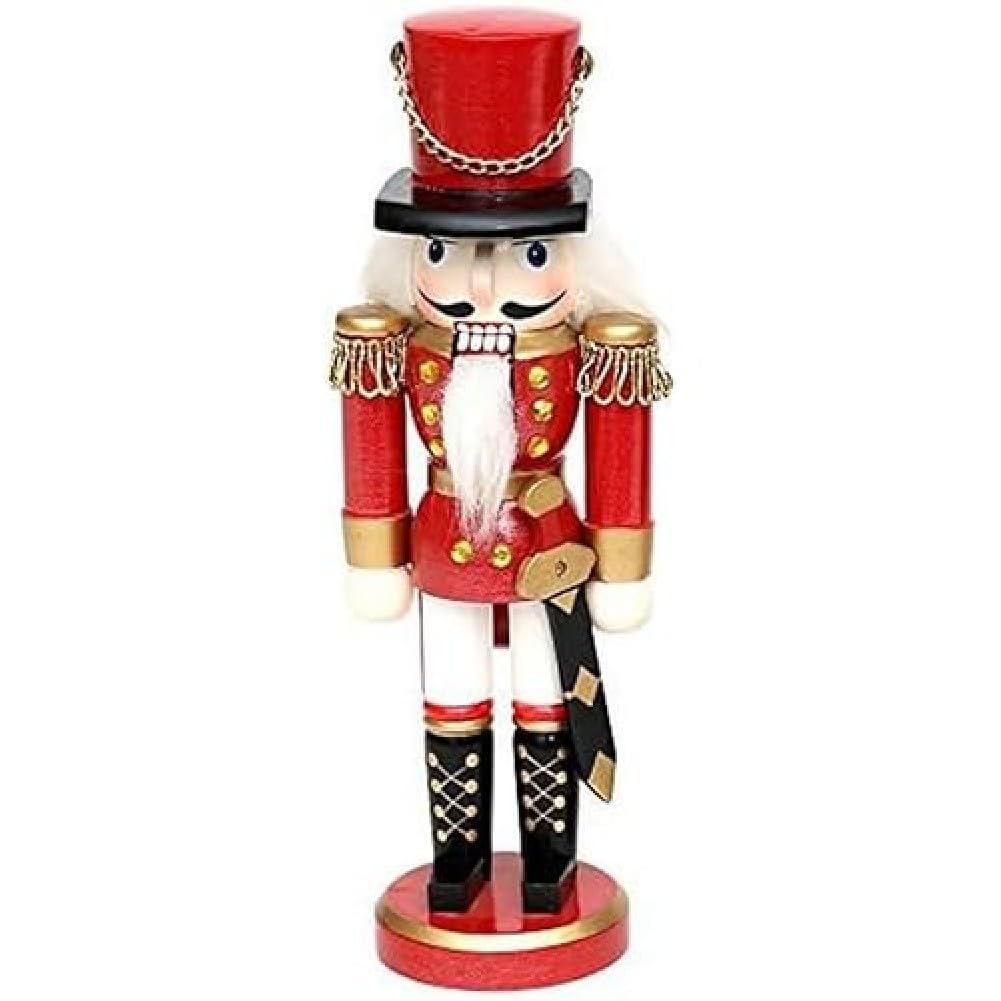 Dekohelden24 Beautiful nutcracker soldier in red, classic, approx. 35 cm, 520208-red