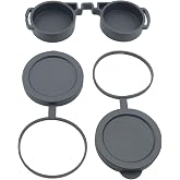 WELWIK Optical Binocular Cap 50mm Objective Lens Cap Black Rubber Waterproof Binoculars Protective Cover for Compact Binoculars