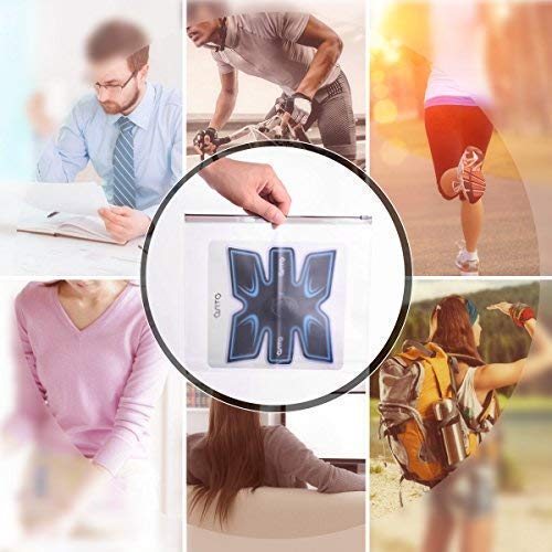 AOSTO Stimulateurs électriques, EMS Muscle Toner, Gym Workout et Fitness Body à la maison Stimulateur Taille Muscles Stimulateur Fitness Equipment (Whole Machine, Blue)