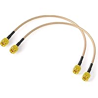 Bingfu SMA Male to SMA Male RG316 Coaxial Jumper Cable 15cm 6 inch (2-Pack) for LNA Low Noise Amplifier RTL SDR Dongle ADS-B