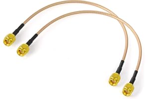 BINGFU SMA Male to SMA Male RG316 Coaxial Jumper Cable 15cm 6 inch (2-Pack) for LNA Low Noise RTL SDR Dongle ADS-B Receiver VNA Vector Network Analyzer Antenna SWR Meter Spectrum Analyzer