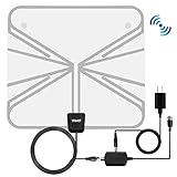 TV Antenna indoor 50 Miles 1080P Digital HDTV Antenna - Extremely High Reception Indoor - Ultra Thin-Super Soft & Light
