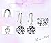 Hosaire Dangle Earrings Women's Silver Earings Drop Shiny Cubic Zirconia Studs Hypoallergenic for Girls
