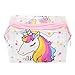 HENGSONG Women Girls Unicorn Transparent Makeup Pouch Cosmetics Bag Key Bag Coin Purse Stationery Case Pencil Case with Zipper Gifts (Color 1)