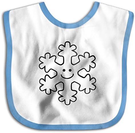Skincare Baby Bibs Happy Snowflake Cute Kindly To The Baby's Skin RoyalBlue