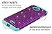 Kyocera Hydro Air Case, Starshop Slim Dual Layer Armor Phone Case Cover With Spot Diamond With Premium Screen Protector Teal/Purple