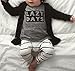 Baby Toddler 2 Pcs Letter Cotton Shirt + Striped Pants Set Outfit Casual Suit (24M-3T)