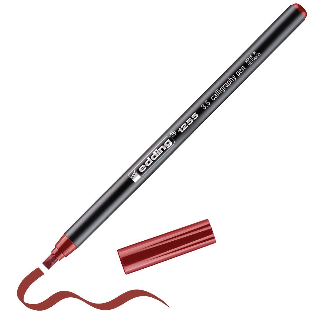 Edding 1255 Calligraphy Pen Red 3.5mm Nib - Single Pen