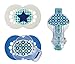 MAM Trends Orthodontic Pacifier with Clip Value Pack, Boy, 6+ Months, 2-Count