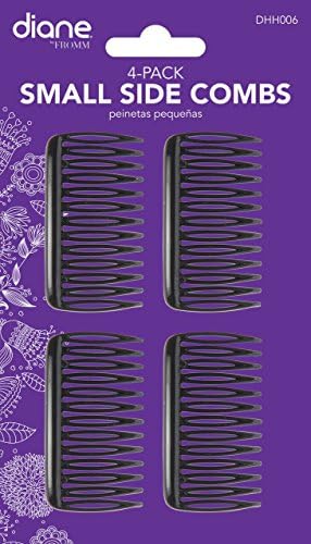 Diane MayaBeauty 4 pack Small Side Combs Black
