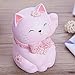 ElecNova Cute Pink Maneki-Neko Lucky Cat Piggy Bank Home Decor Ornament Gift for Girls