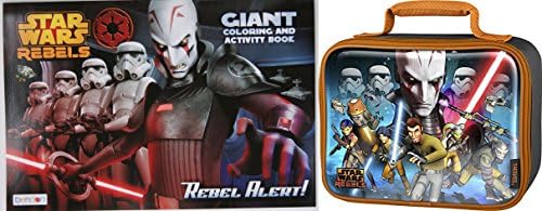 Star Wars Rebels Thermos Soft Lunch Kit and Giant Coloring and Activity Book 11" x 16" Bundle
