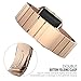 MoKo Fitbit Blaze Band , Stainless Steel Metal Replacement Link Bracelet with Double Button Folding Clasp for Fitbit Blaze Smart Fitness Watch, Frame NOT Included - Rose GOLD