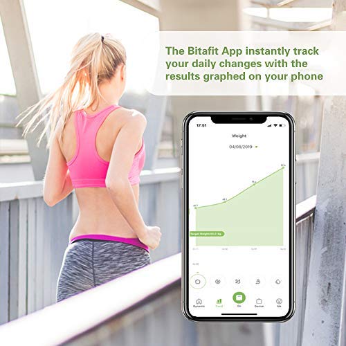 Bucanim Digital Smart Scale Body Fat Analyzer Bluetooth Scale Step-on Digital Weight Bathroom Scale